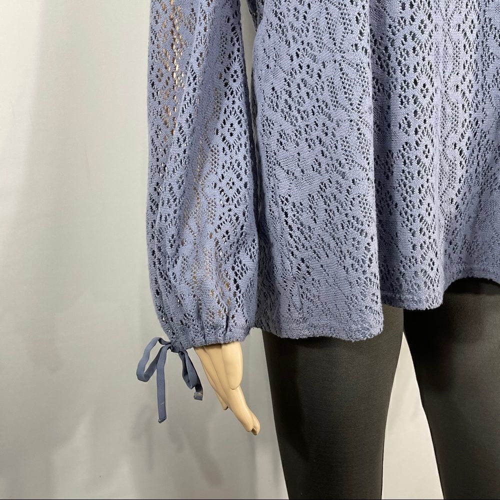 LC Lauren Conrad Blue Long Sleeve Blouse - Picture 10 of 12